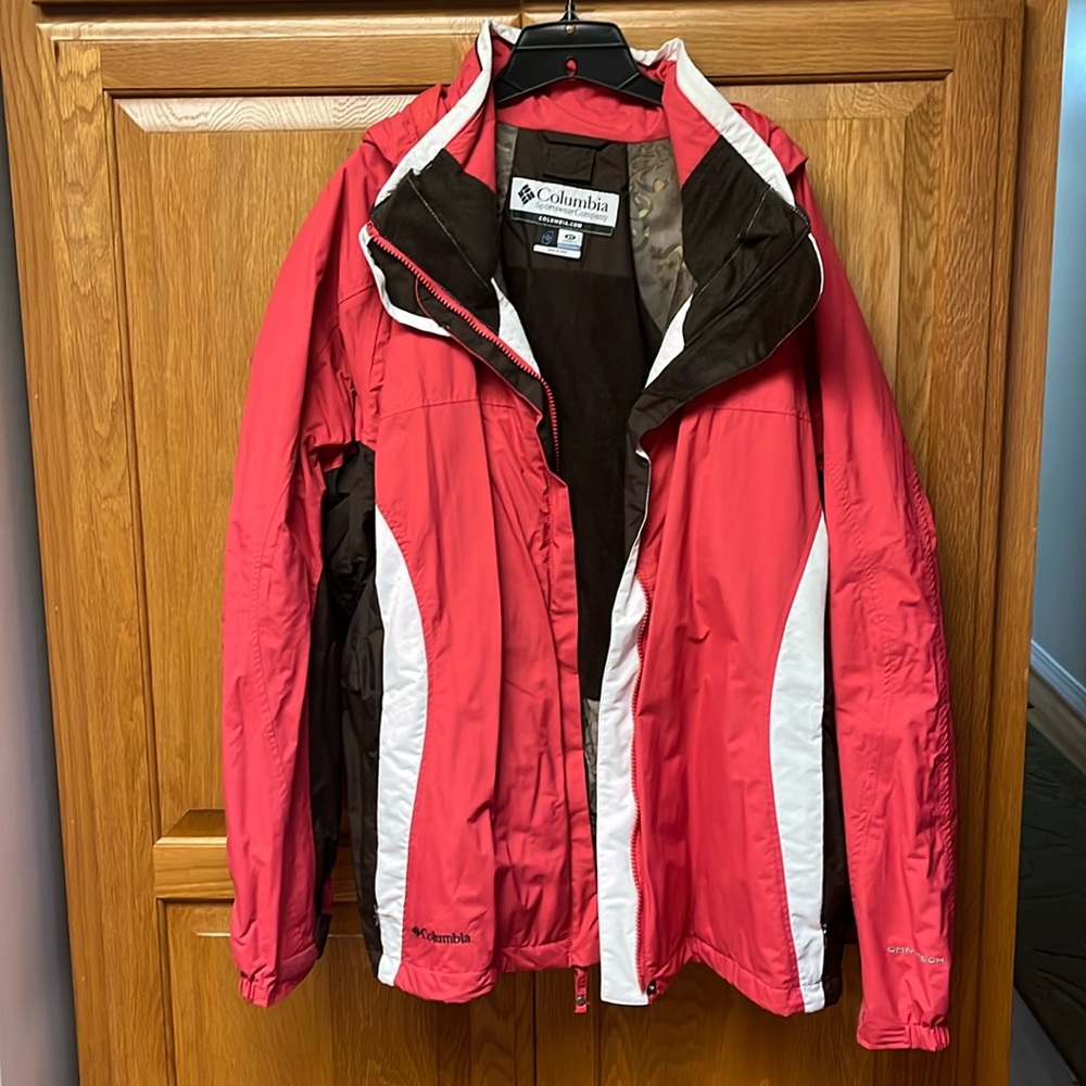 Columbia Womens 2X Winter Jacket Coat Waterproof
Insulated Pink Brown